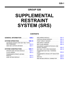 supplemental restraint system (srs)