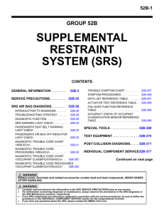 SUPPLEMENTAL RESTRAINT SYSTEM (SRS)