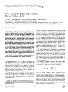 A Mechanism for Action of Oscillating Electric Fields on Cells