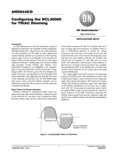 AND8448 - Configuring the NCL30000 for TRIAC Dimming