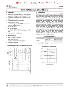 LM3445 Triac Dimmable Offline LED Driver