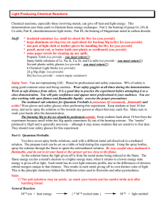 Light Producing Chemical Reactions