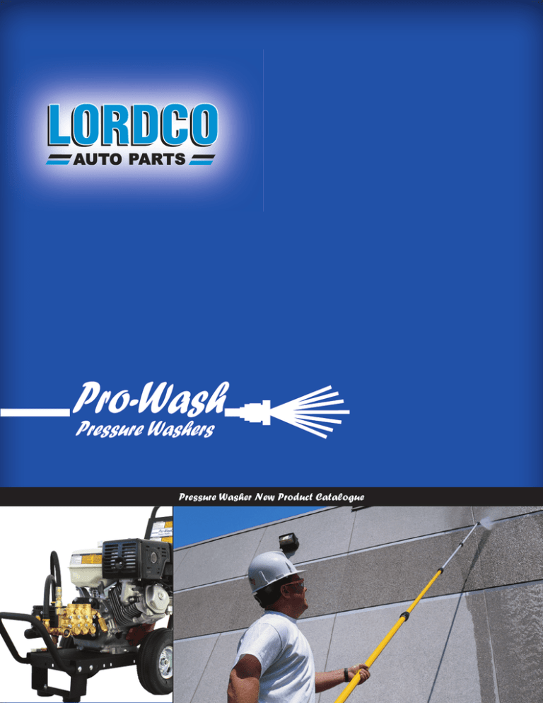 Pressure Washer New Product Catalogue ProWash