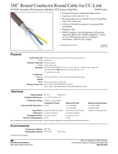 3M™ Round Conductor Round Cable for CC