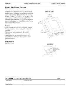 Cloudy Day Sensor Package