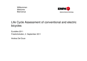 Life Cycle Assessment of conventional and electric bicycles