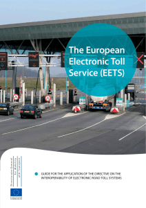 The European Electronic Toll Service (EETS)