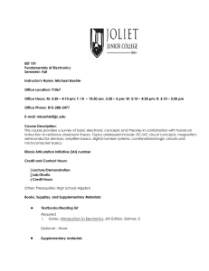 EET 101 Fundamentals of Electronics