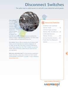 Disconnect Switches - Steven Engineering
