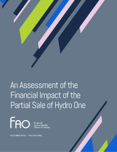 An Assessment of the Financial Impact of the Partial Sale of Hydro One