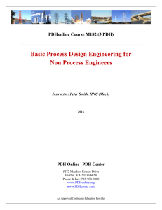 Basic Process Design Engineering for Non Process