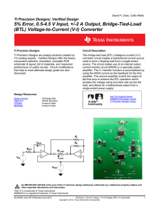 5% Error, 0.5-4.5 V Input, +/-2 A Output, Bridge-Tied