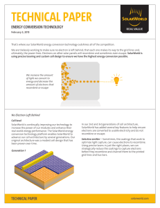 SolarWorld Energy Conversion Technology