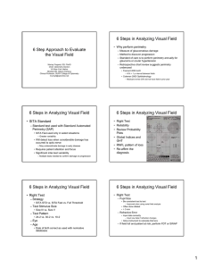 6 Step Approach to Evaluate the Visual Field 6 Steps in Analyzing