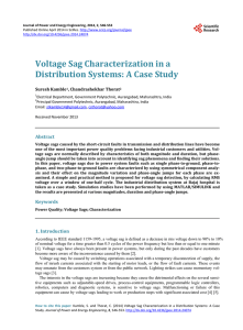 Voltage Sag Characterization in a Distribution Systems: A Case Study