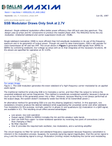 SSB Modulator Draws Only 5mA at 2.7V - AN1047