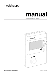 Remote control station WP-FS