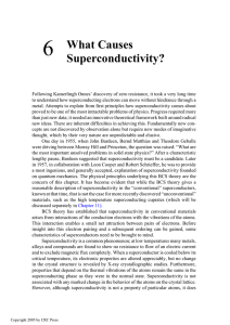 What Causes Superconductivity?