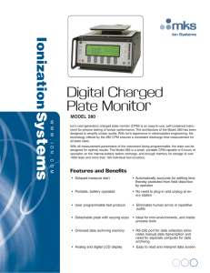 Spec sheet Charge Plate Monitor 280