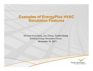 Examples of EnergyPlus HVAC Simulation Features