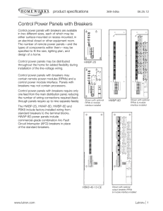 369548 Homeworks Control Power Panels with Breakers