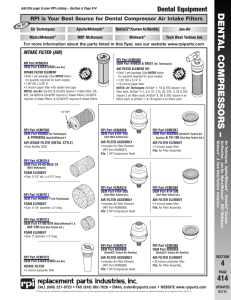 RPI is Your Best Source for Dental Compressor Air Intake Filters