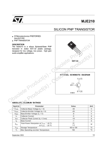 Silicon PNP transistor