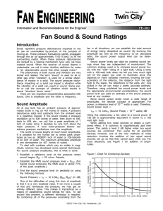 Fan Sound and Sound Ratings - FE-300