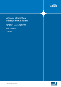 Agency Information Management System Urgent Care Centre