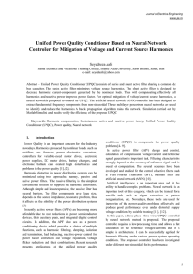 Unified Power Quality Conditioner Based on Neural-Network