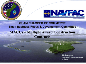MACCs – Multiple Award Construction Contracts