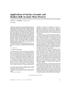 Applications of surface acoustic and shallow bulk acoustic wave