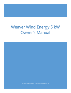 Weaver 5 Owners Manual