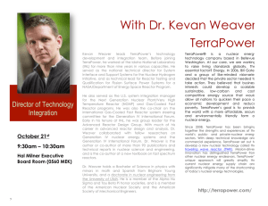 With Dr. Kevan Weaver TerraPower
