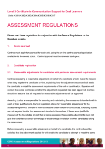 assessment regulations
