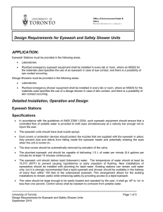 Design Requirements for Eyewash and Safety Shower Units