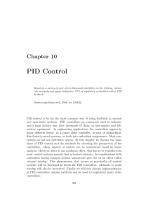 PID Control - Control and Dynamical Systems