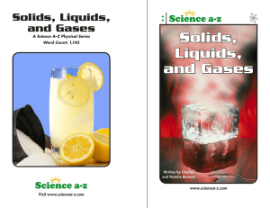 Solids, Liquids, and Gases