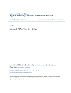 electric potential - DigitalCommons@University of Nebraska