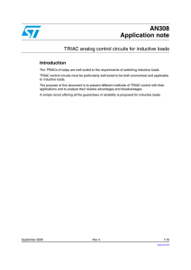 TRIAC analog control circuits for inductive loads