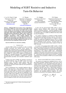 Modeling of IGBT Resistive and Inductive Turn