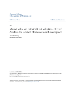 Market Value vs Historical Cost Valuations of Fixed Assets in the