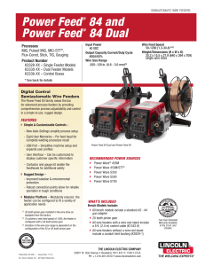 Power Feed 84 Product Info