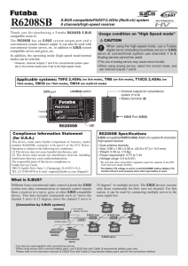 Futaba R6208SB Receiver Manual: S.BUS & High-Speed Setup