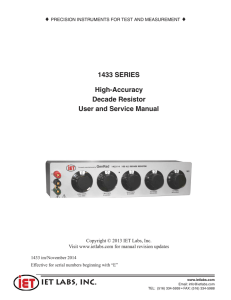 GenRad 1433, GR 1433, Decade Resistor, Decade Resistance Box