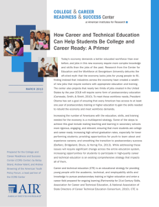 How Career and Technical Education Can Help Students Be