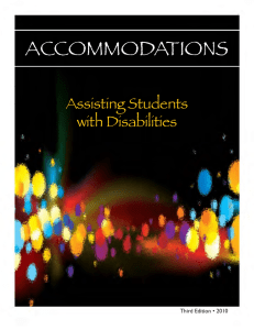 Accommodations: Assisting Students with Disabilities