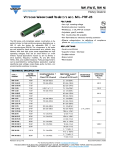 RW, RW E, RW Ni Datasheet