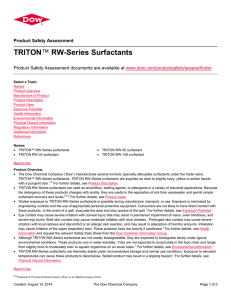 TRITON™ RW-Series Surfactants