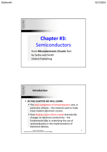 Chapter #3: Semiconductors